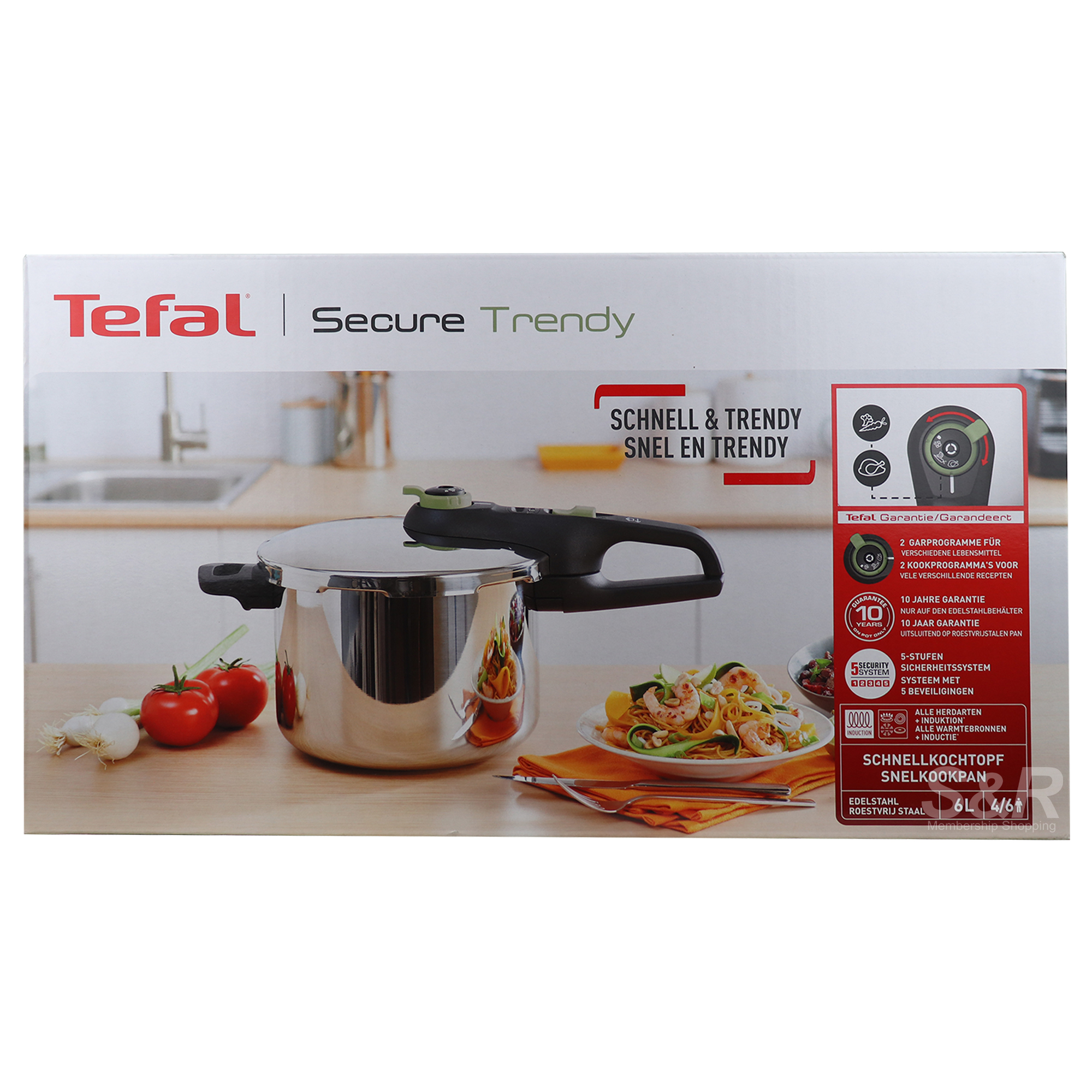 Tefal Secure Trendy Pressure Cooker 6L